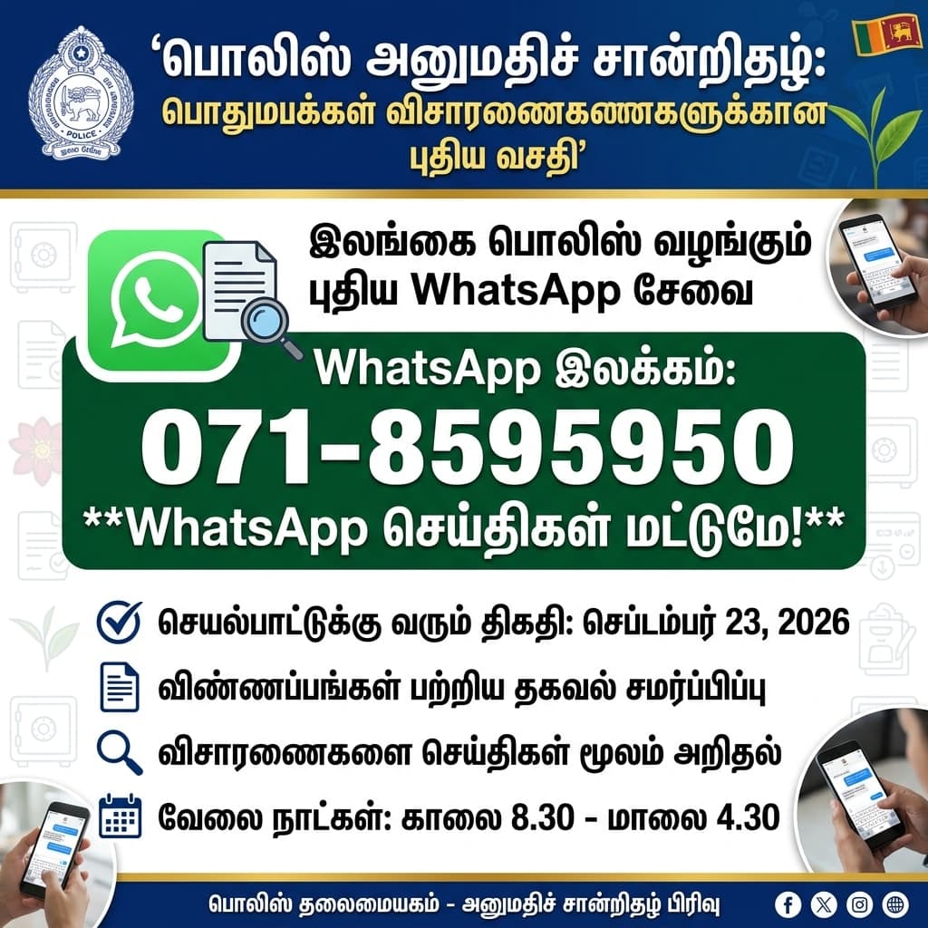New WhatsApp Number for Police Clearance Applications